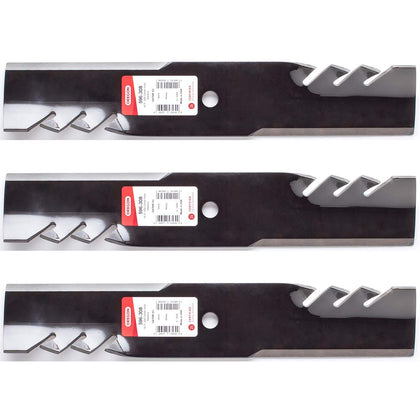 3PK Oregon 596-308 G5 Gator blades pack view for easy replacement on 48-inch Scag