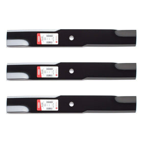 3PK Oregon 92-208 blade front-angle view for Hustler replacement