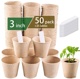 3T GROUP 50-packs seed starter pots for efficient seedling setup