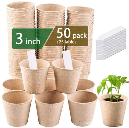 3T GROUP 50-packs seed starter pots for efficient seedling setup