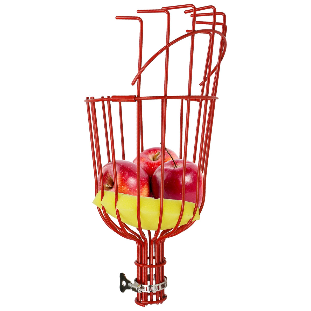 3TVol fruit picker basket head in sturdy stainless steel for outdoor harvest