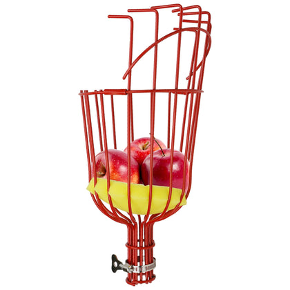 3TVol fruit picker basket head in sturdy stainless steel for outdoor harvest