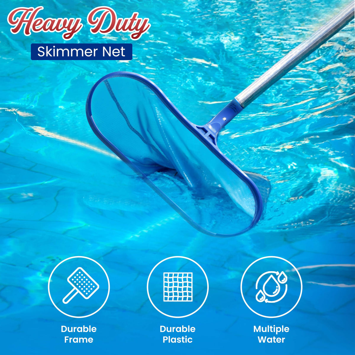 4E's Novelty easy net switching makes chores faster by swapping heads.