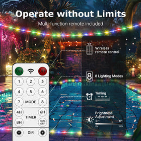 4+ 8 color modes with memory create versatile ambiance after dark