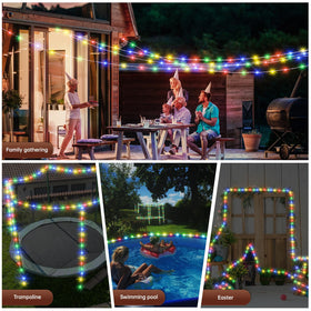 4+ trampoline and yard lighting for safer nighttime play
