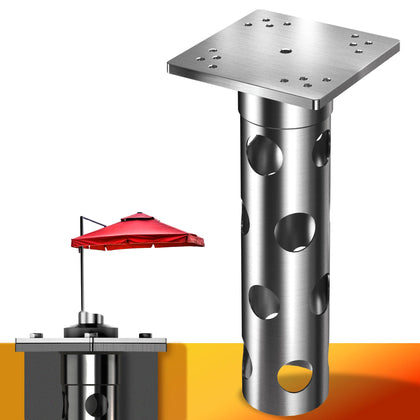 4smile in-ground base in stainless steel for stable outdoor mounting.