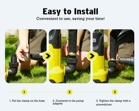 6699 discharge hose one-and-a-half-inch diameter for steady flow.