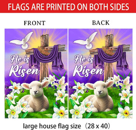 68LDROOTER Outdoor Easter decor flag, eye-catching front-yard accent