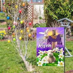 68LDROOTER Weather-resistant garden flag withstands seasonal weather