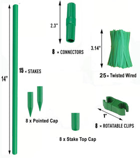 7Queen rotatable clips provide flexible shaping for vines and strong supports.