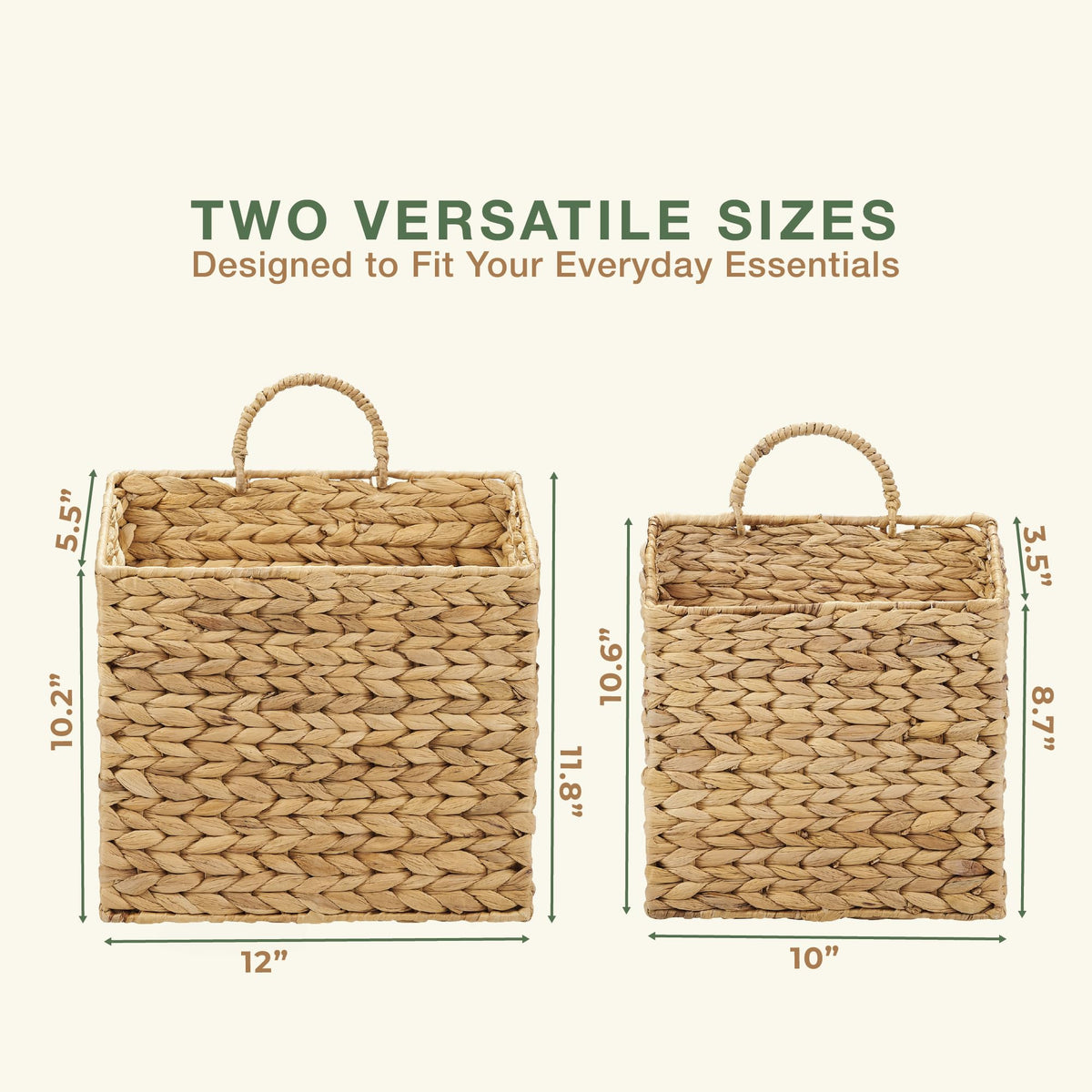 84ECO naturally handcrafted hyacinth basket adds eco friendly style