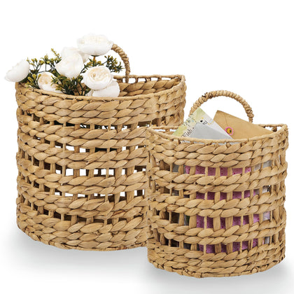 84ECO wicker hanging basket for mail keeps letters neatly organized by the door