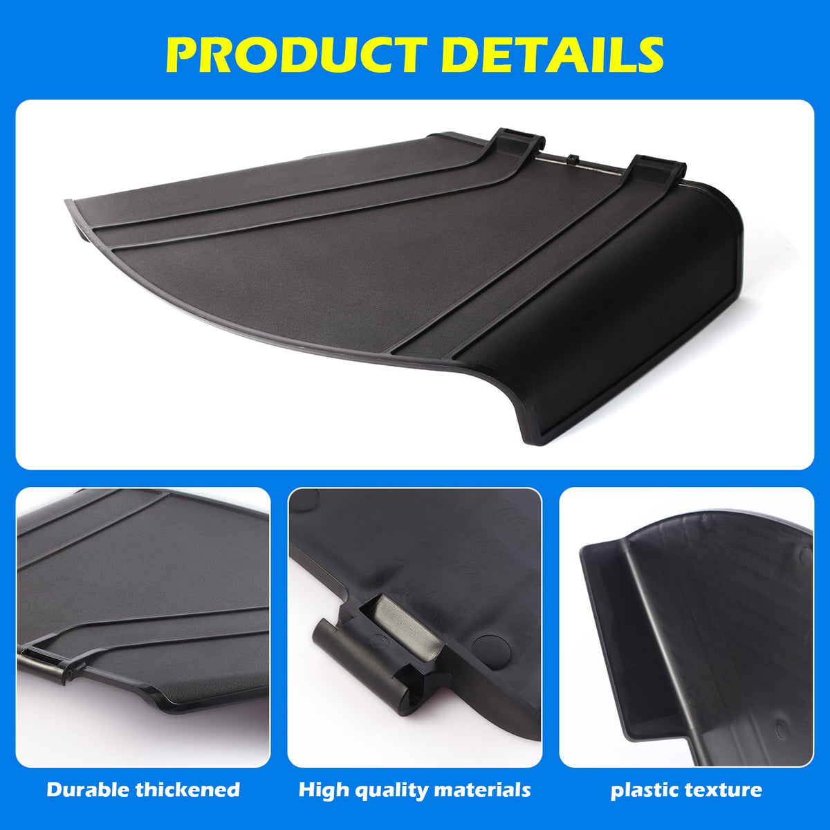 8B8B deflector shield with dimensions measurement guide for proper fit