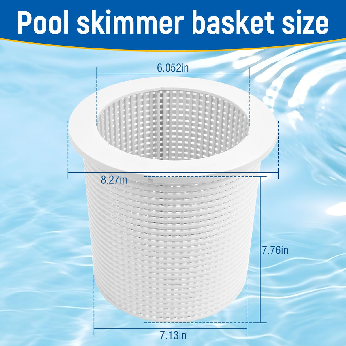8B8B R38013A basket side view, durable plastic construction for long life.