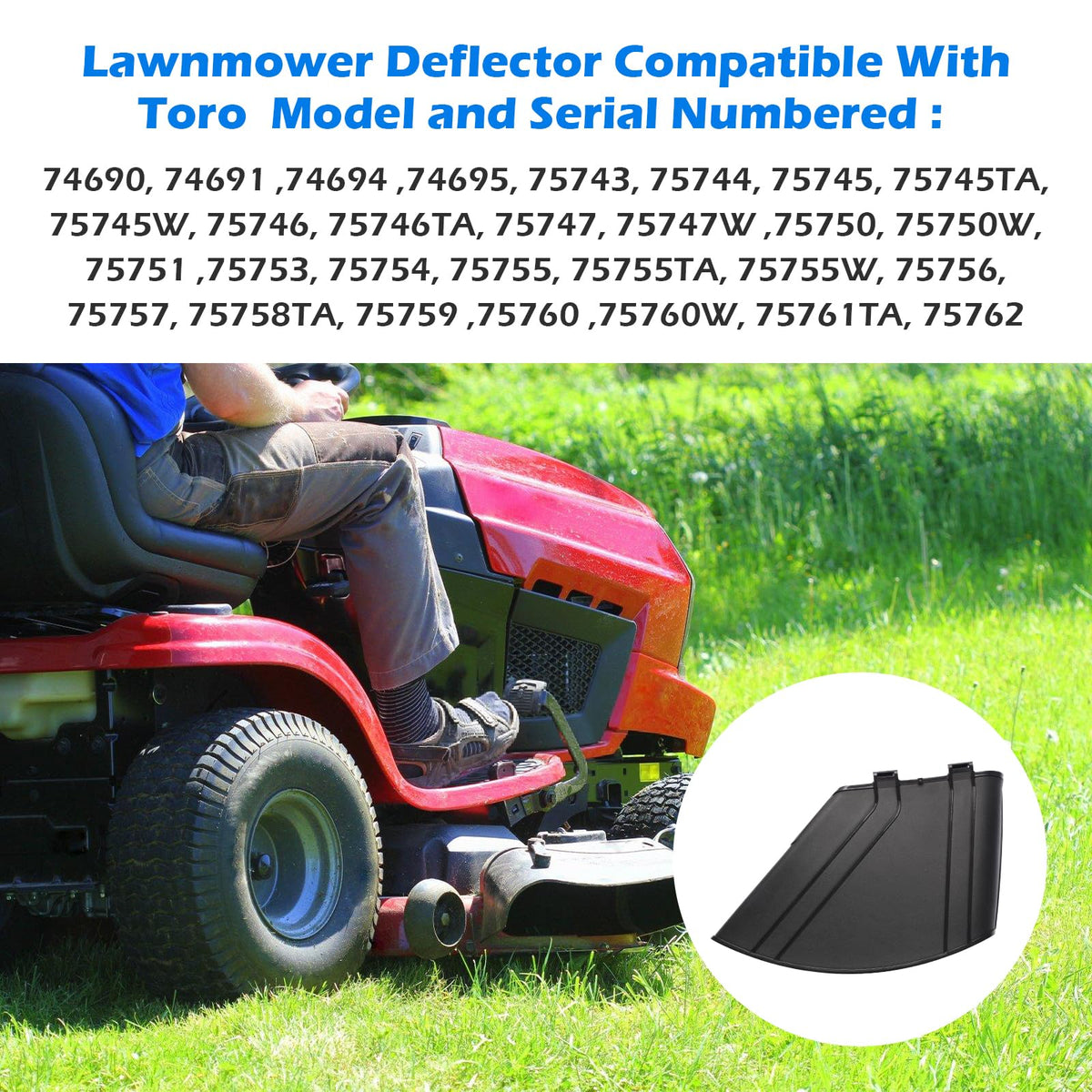 8B8B toro timecutter deflector shield mounted on mower for reliable discharge deflection