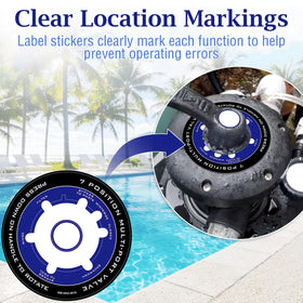 8B8B UV resistant pool label stays vibrant in sun and humidity