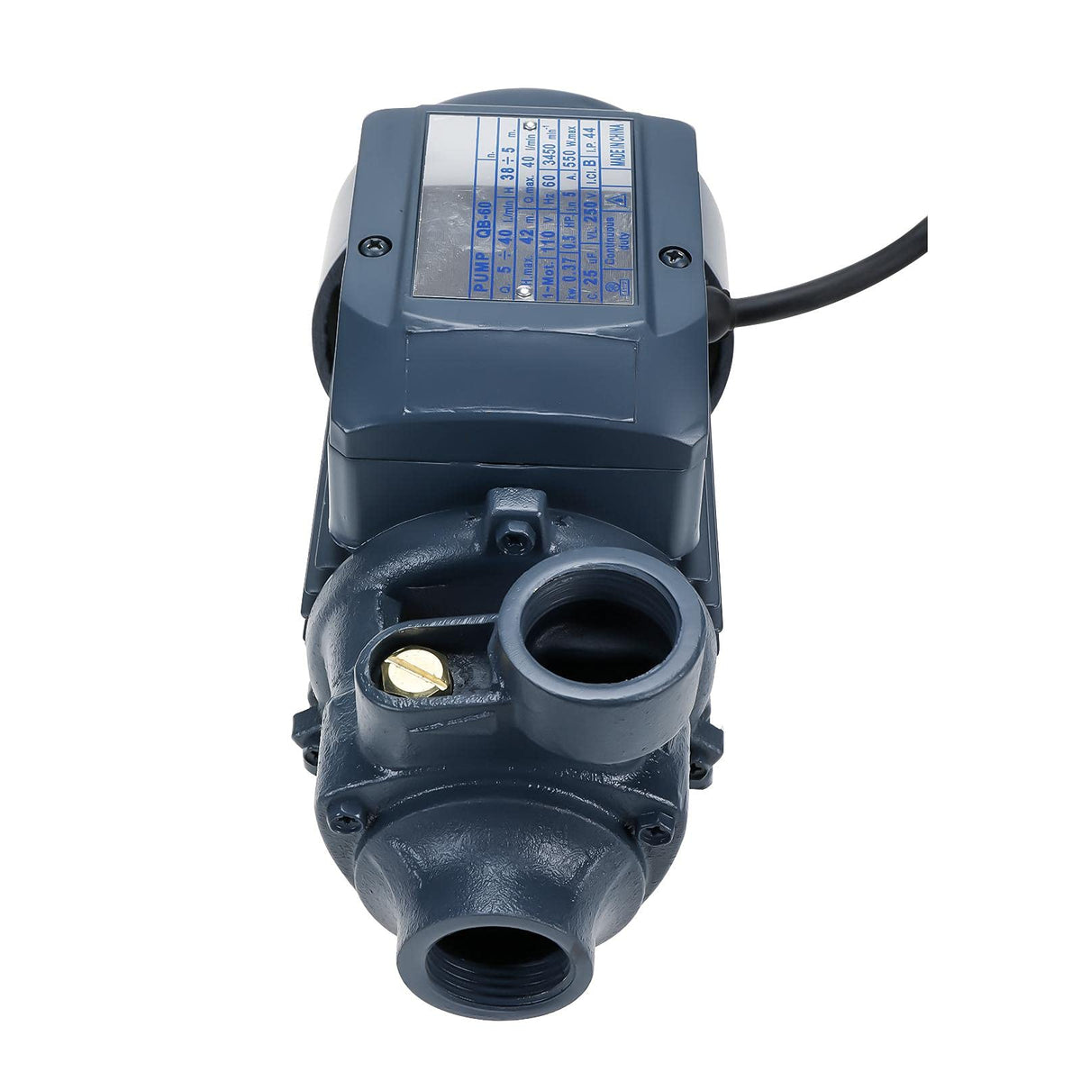8MILELAKE half-hp pump side view highlights rugged exterior for outdoor use.