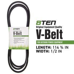 Close-up of 8TEN deck belt showing build quality for M126536
