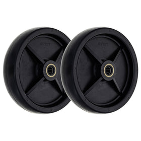 8TEN deck wheel close-up showing 4010 compatibility for smoother mowing.