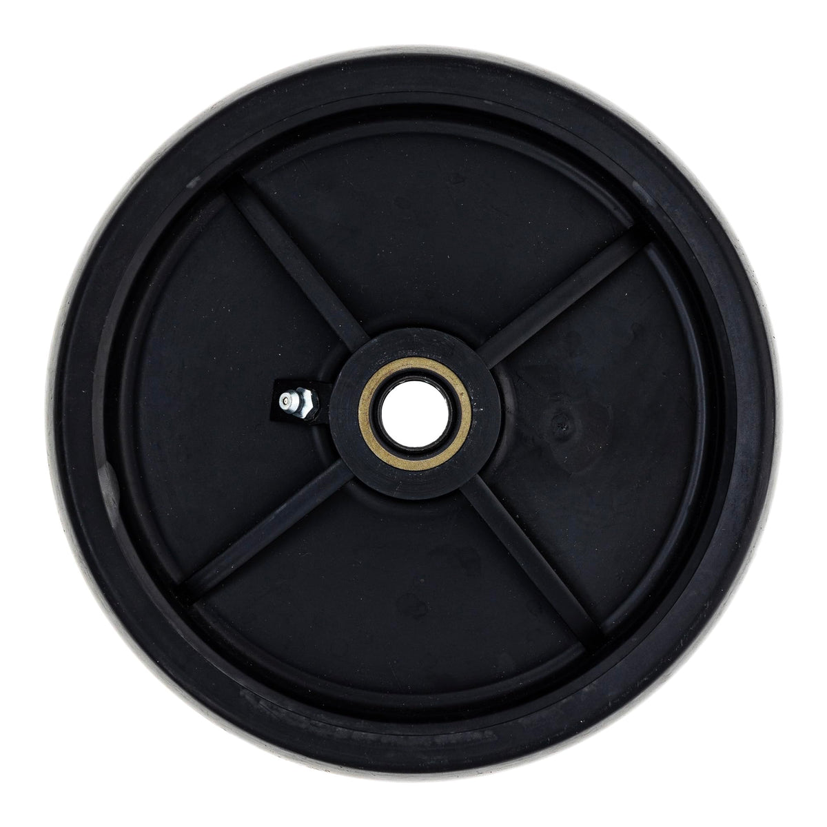 8TEN deck wheel close-up highlights durable polypropylene construction.