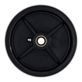 8TEN deck wheel close-up highlights durable polypropylene construction.