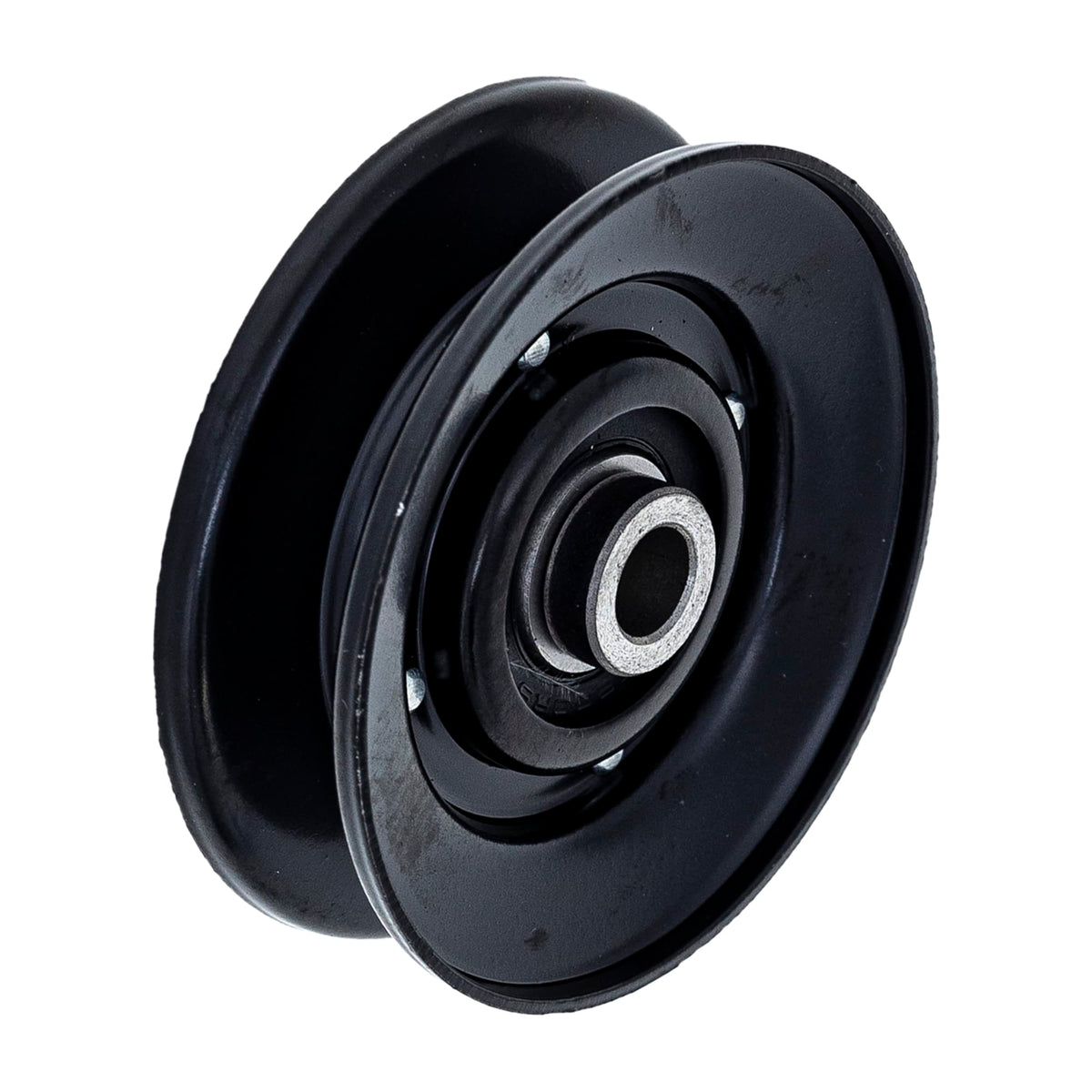 8TEN idler pulley front view for Exmark/Toro 119-8822, smooth belt operation