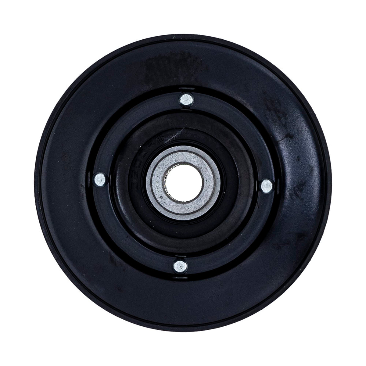 8TEN idler pulley in use on a mower deck, reduces belt flutter