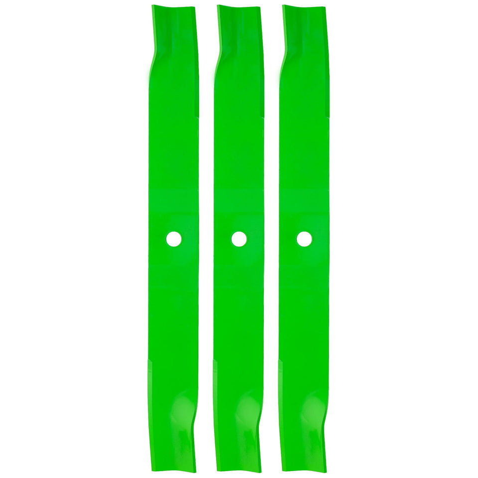 8TEN LawnRAZOR blade for Ariens Gravely Ikon 60 deck with high-lift foil.