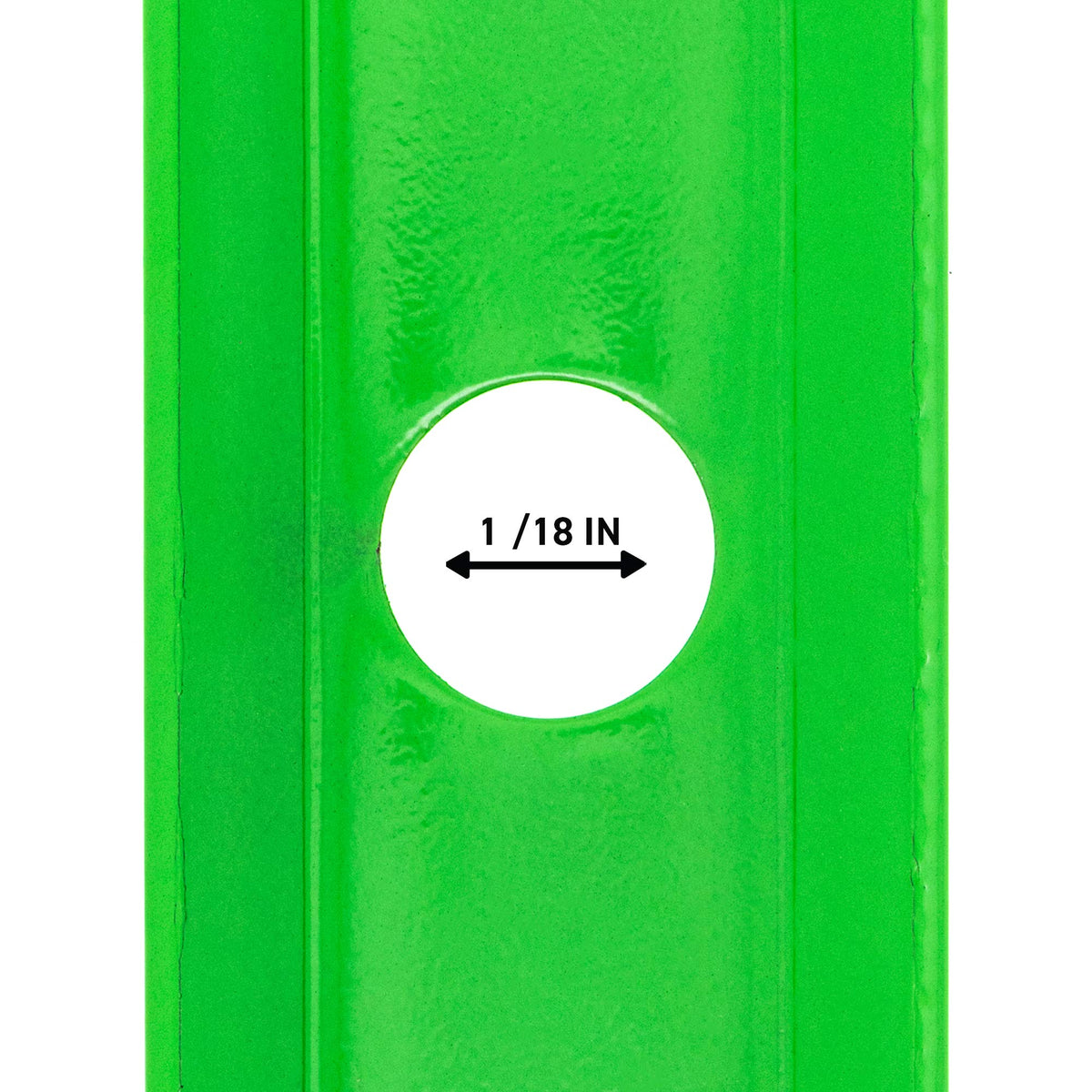 8TEN LawnRAZOR blade center hole closeup for quick secure mounting