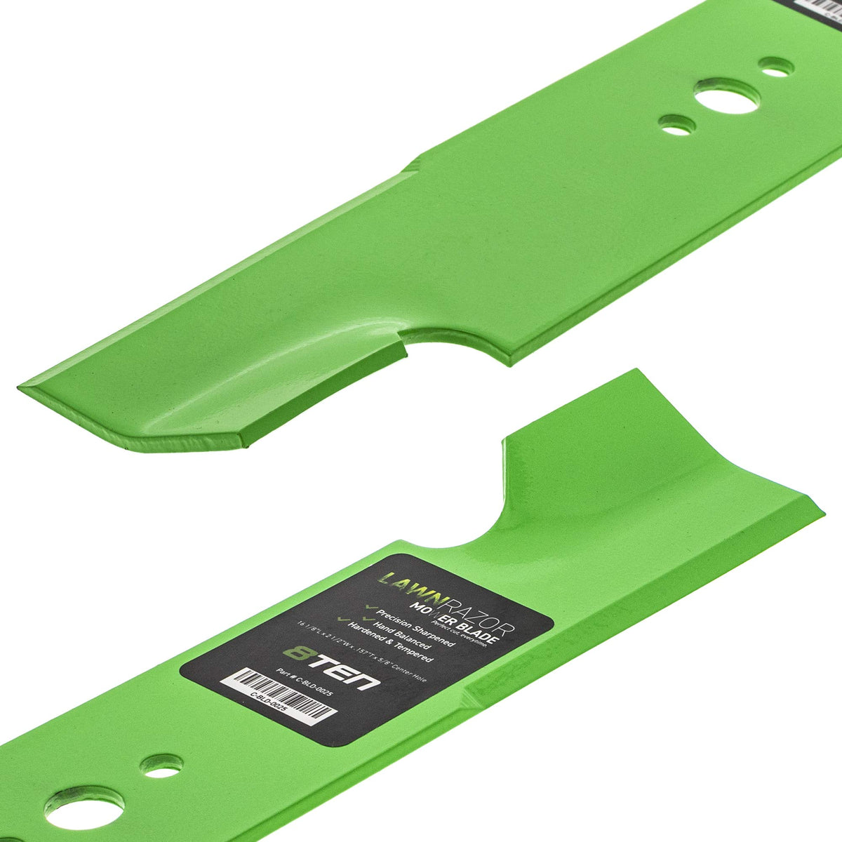 8TEN LawnRAZOR blade compatibility with Exmark and Gravely for easy fit