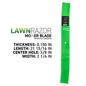 8TEN LawnRAZOR blade close-up edge enables precise, clean cuts for even lawn finish.