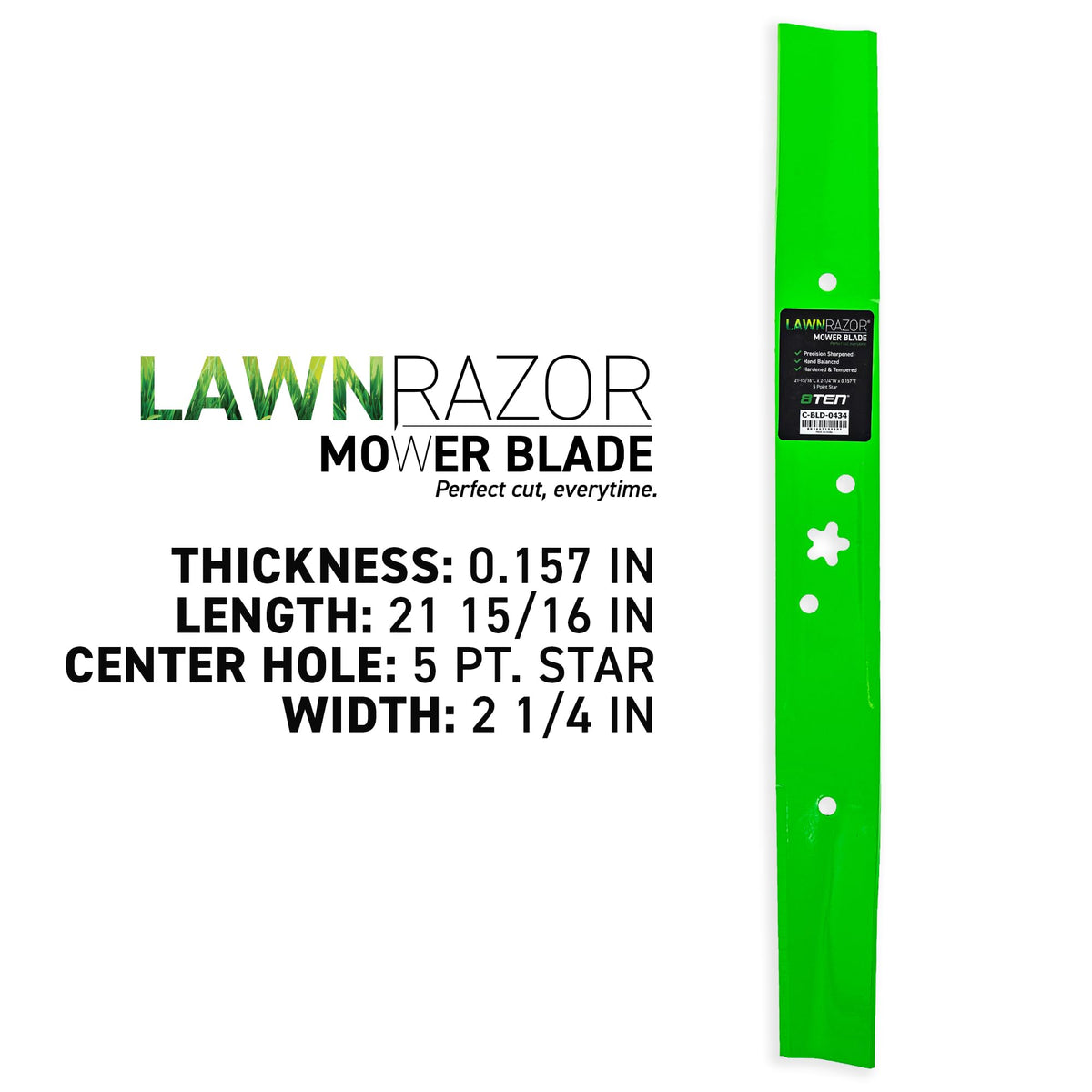 8TEN LawnRAZOR blade for Husqvarna HU700F enables clean mulching and smooth operation