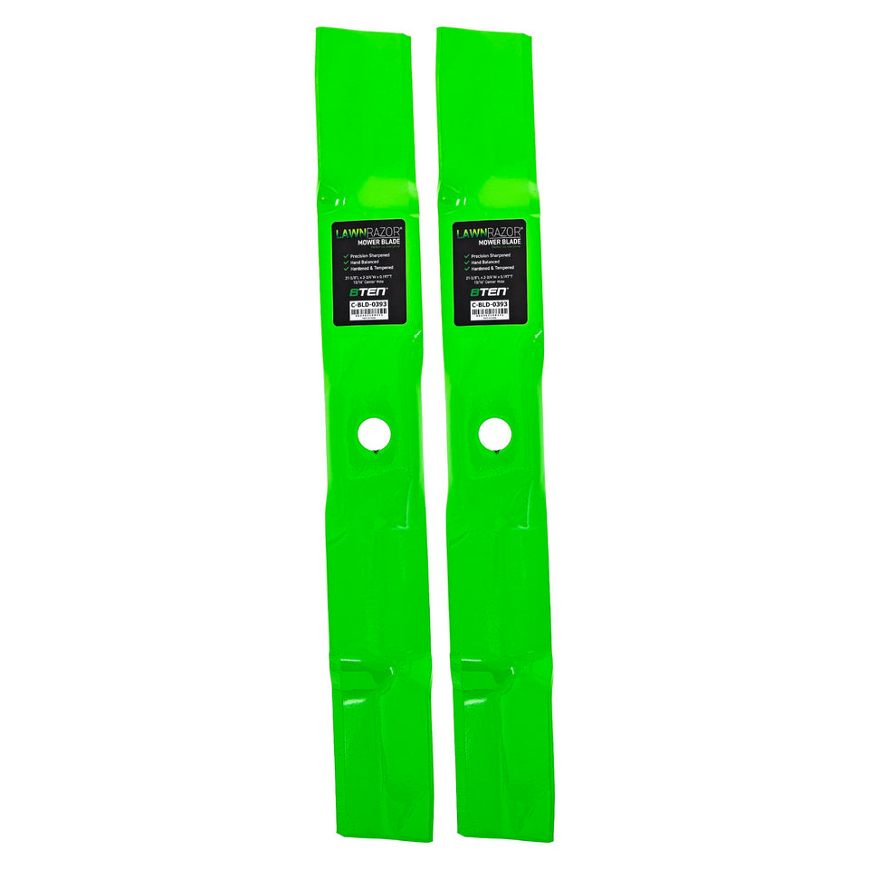 8TEN LawnRAZOR blade for John Deere 42-inch deck delivering clean mulching.