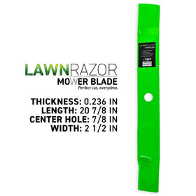 Compatibility chart highlights cross-model support for John Deere Z-series with 8TEN LawnRAZOR