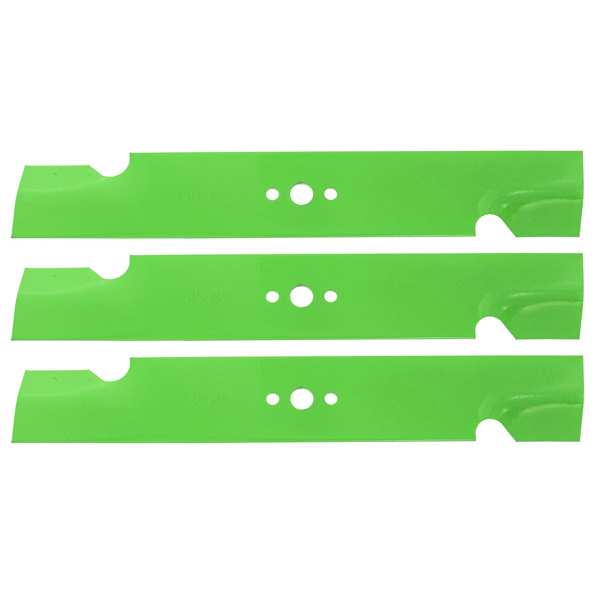 8TEN LawnRAZOR blade notched high-lift edge close-up for better lift