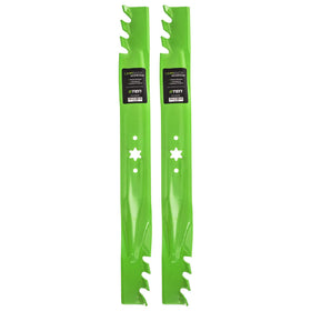 8TEN LawnRAZOR blade set on a 46-inch deck with toothed edge for precision mowing