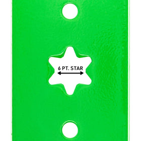 LawnRAZOR blade center with 6-point star mounting hole.