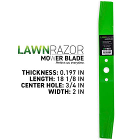 8TEN LawnRAZOR blade set bundle with three blades for wide deck coverage.