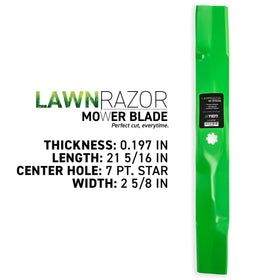 8TEN LawnRAZOR blade set closeup high lift edge with durable steel for precise cuts