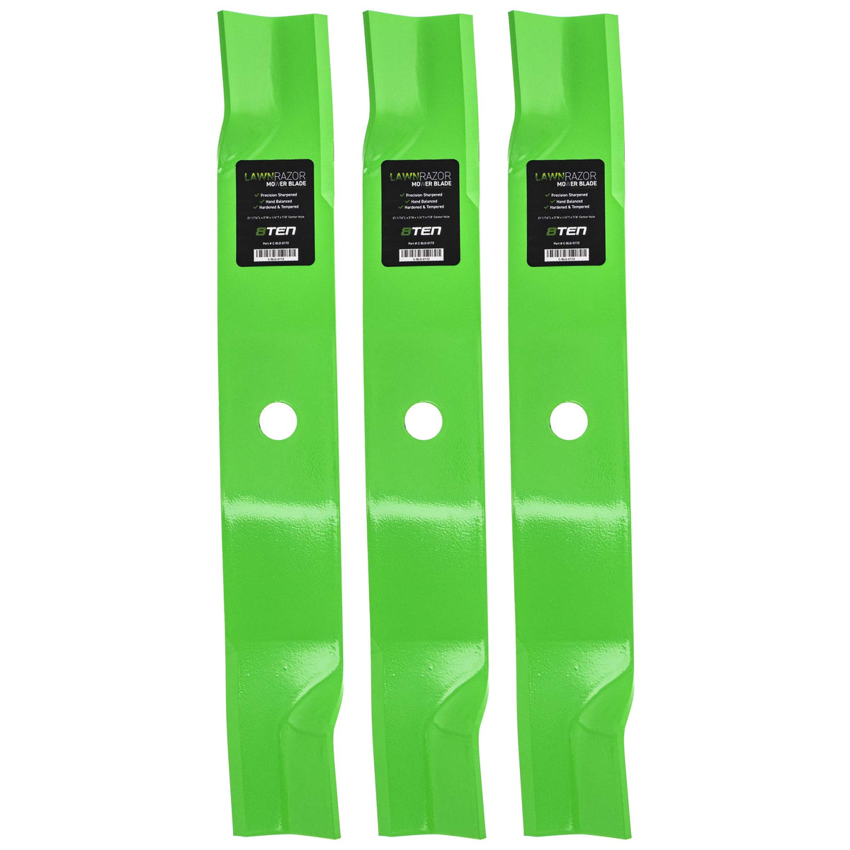 8TEN LawnRAZOR blade set on John Deere 60-inch deck for cleaner cuts