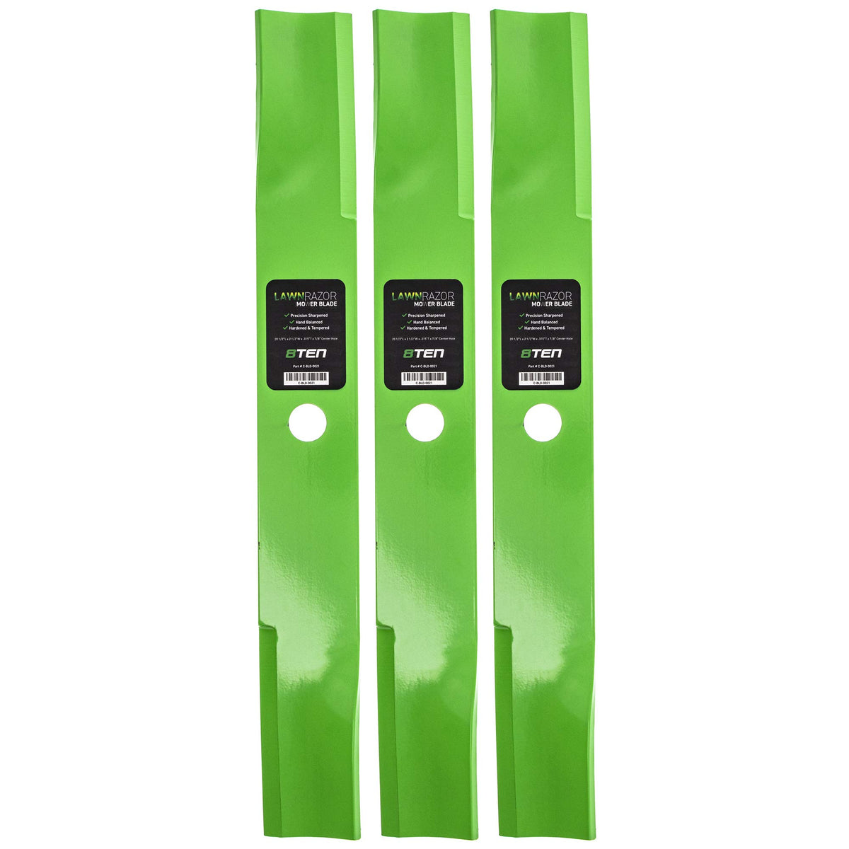 8TEN LawnRAZOR blade set packaging highlights durability and ready to use performance