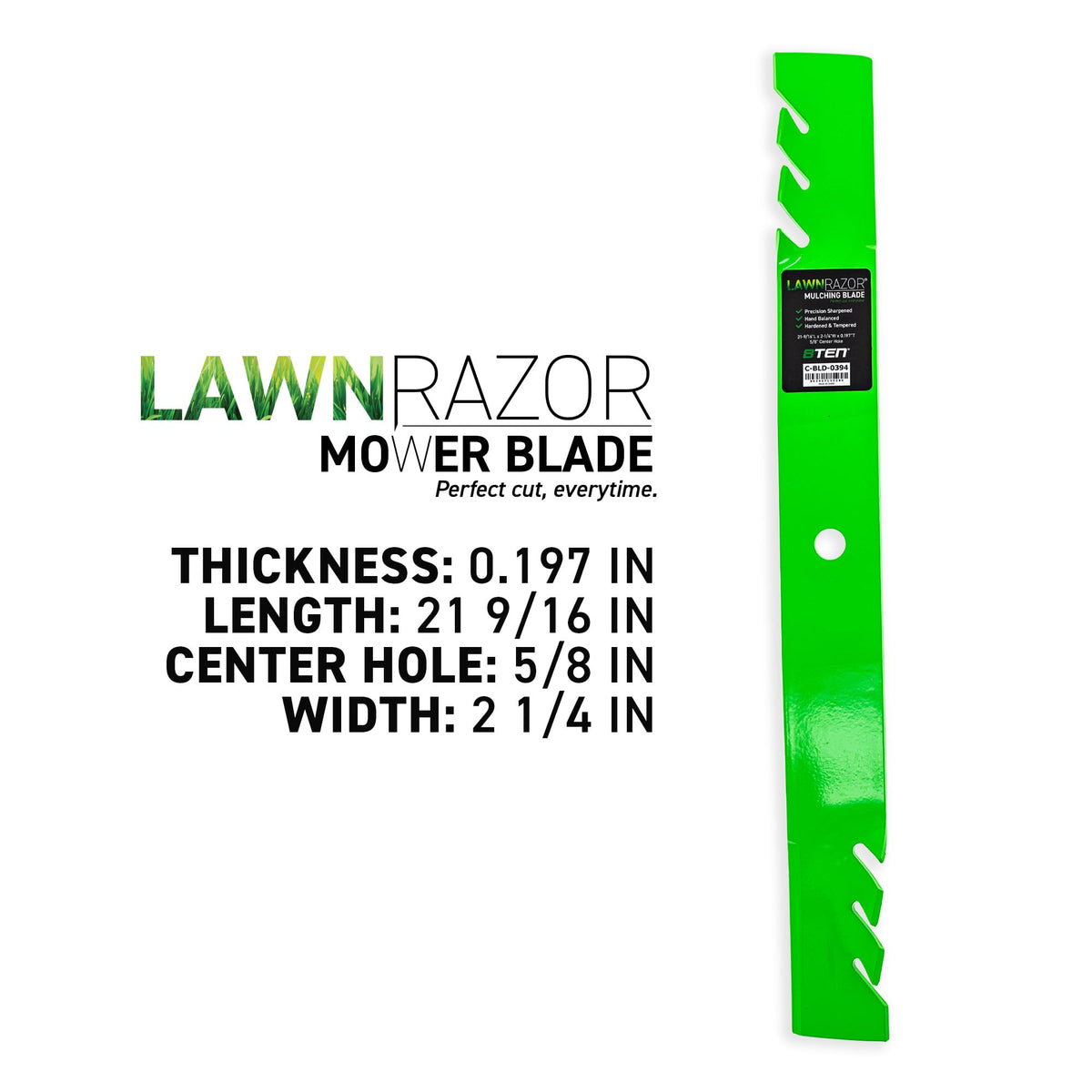 8TEN LawnRAZOR blade in a two-pack ready for replacement.