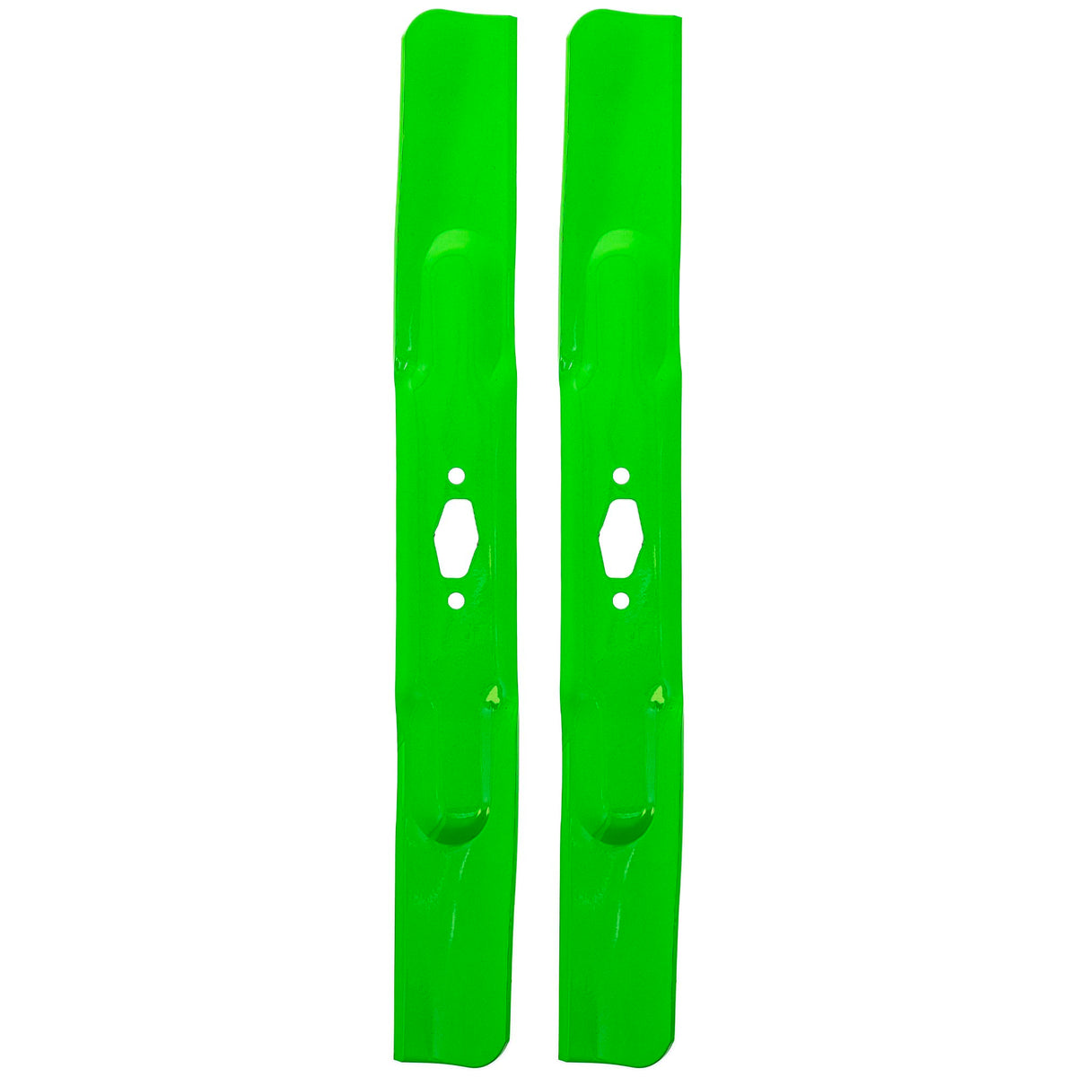 8TEN LawnRAZOR ultra high lift blade close-up for cleaner cuts on Cub Cadet