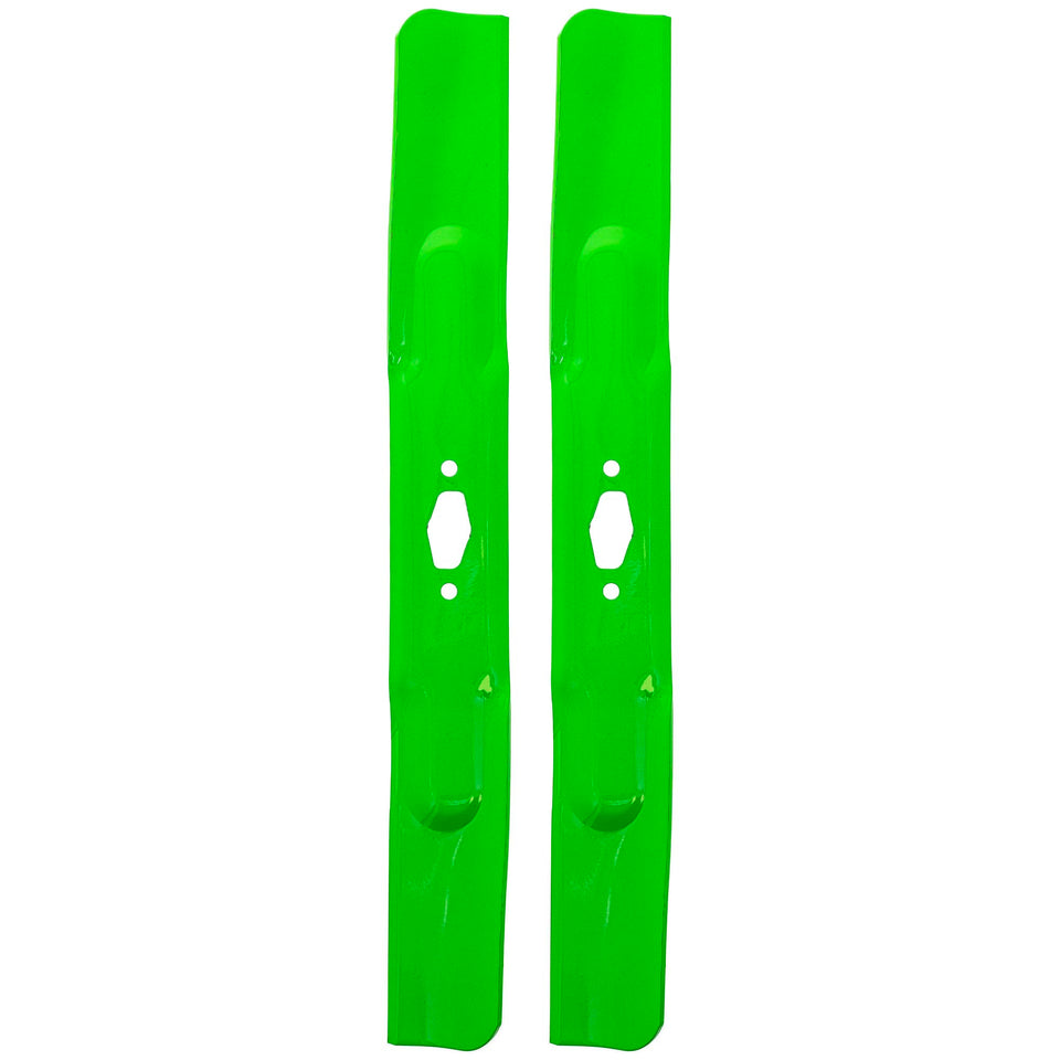 8TEN LawnRAZOR ultra high lift blade close-up for cleaner cuts on Cub Cadet