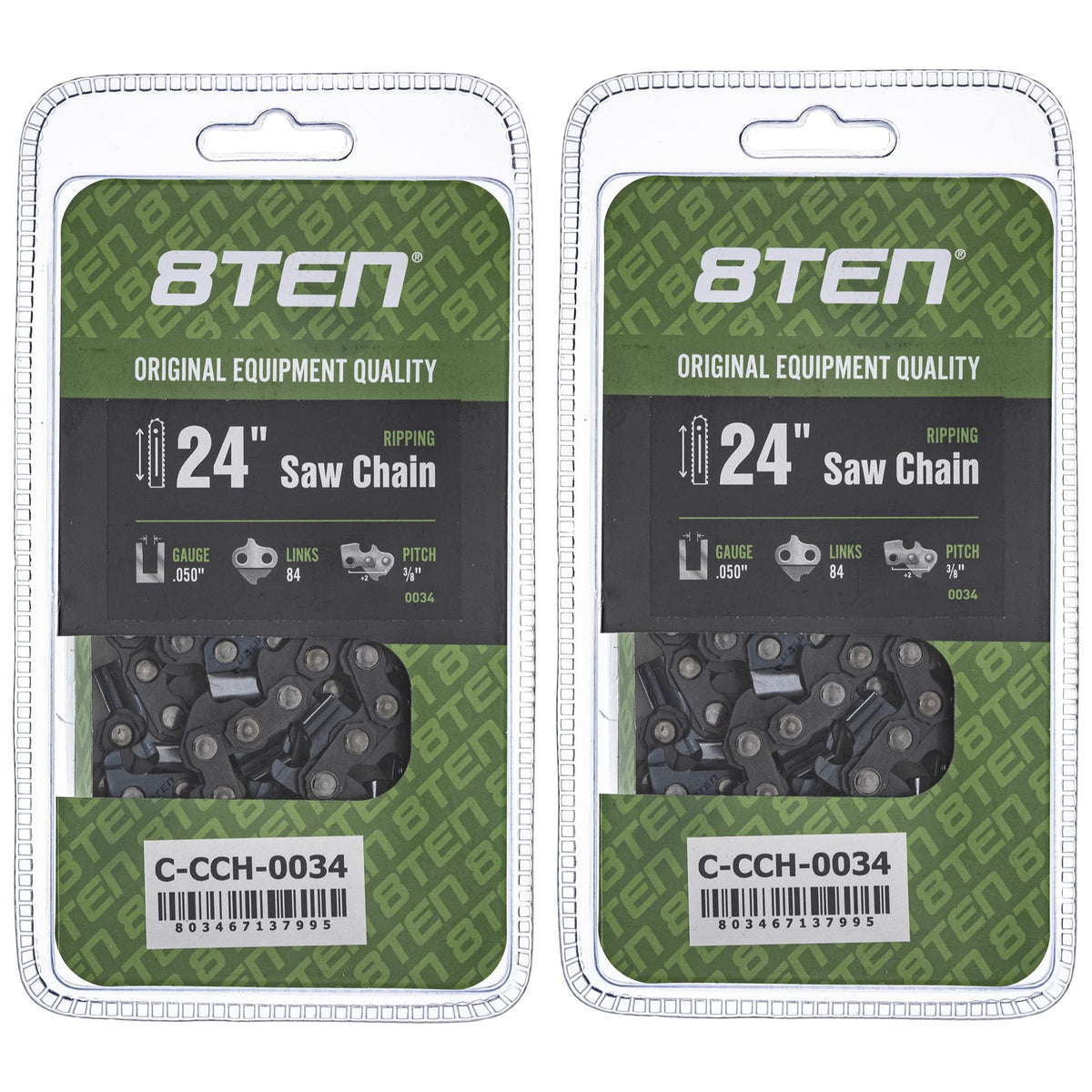 8TEN ripping chain 24 inch for precise ripping cuts in compatible saws