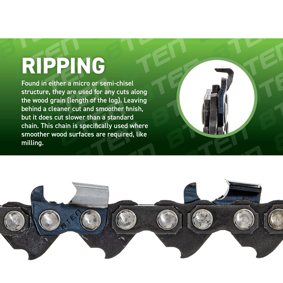 8TEN 68CrNiMo33 steel chain for durable build and long life