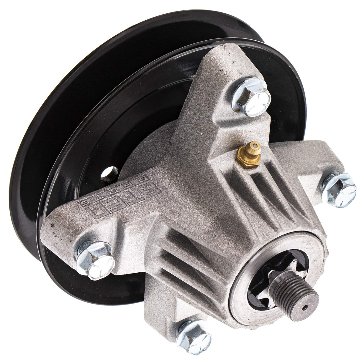 8TEN spindle with blade mounting hardware included for quick replacement