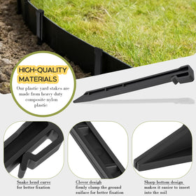 9TH SHOP 10-inch stake being hammered into soil for strong hold