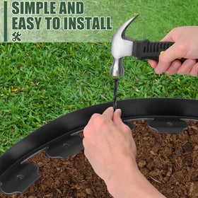 9th Shop border edging along lawn for durable outdoor border.