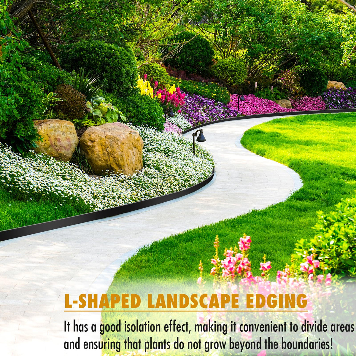 9TH SHOP edging anchors with 90 spikes secure borders quickly for long-lasting garden paths.